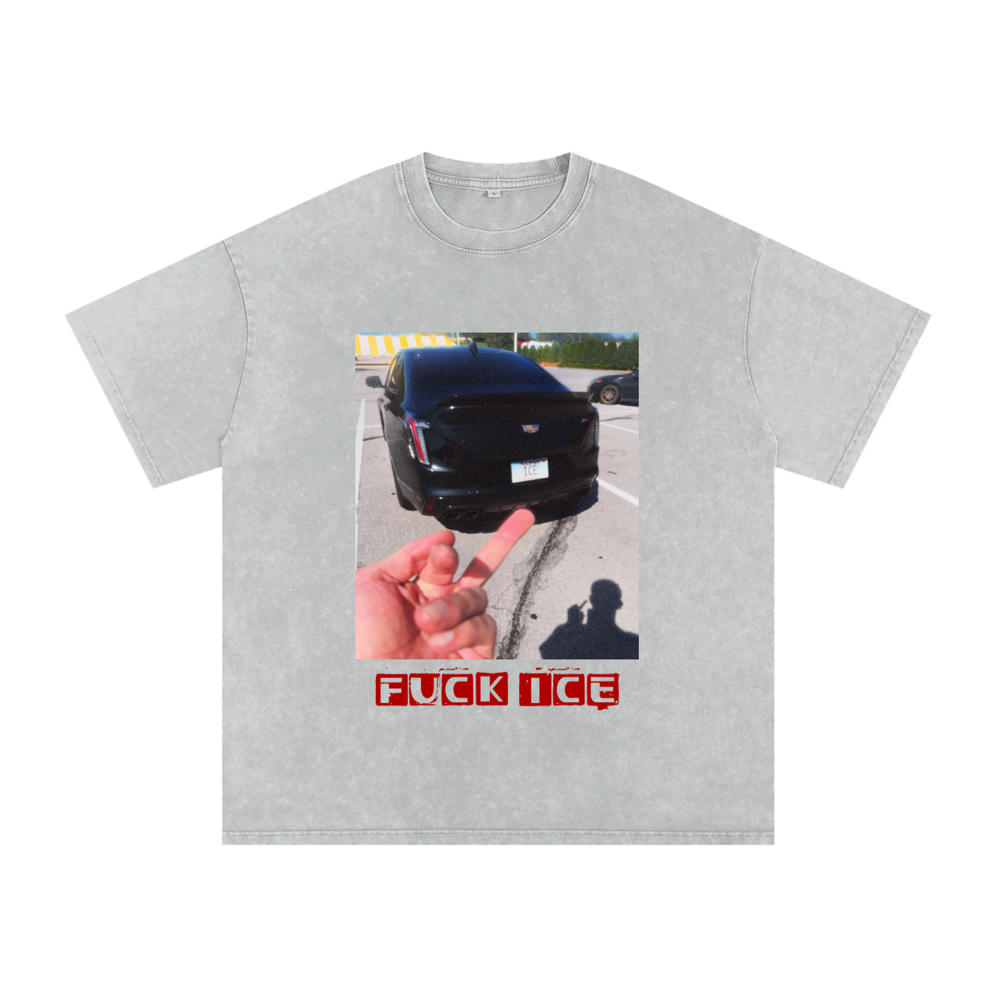 Snow Washed Oversized Cotton T-Shirt