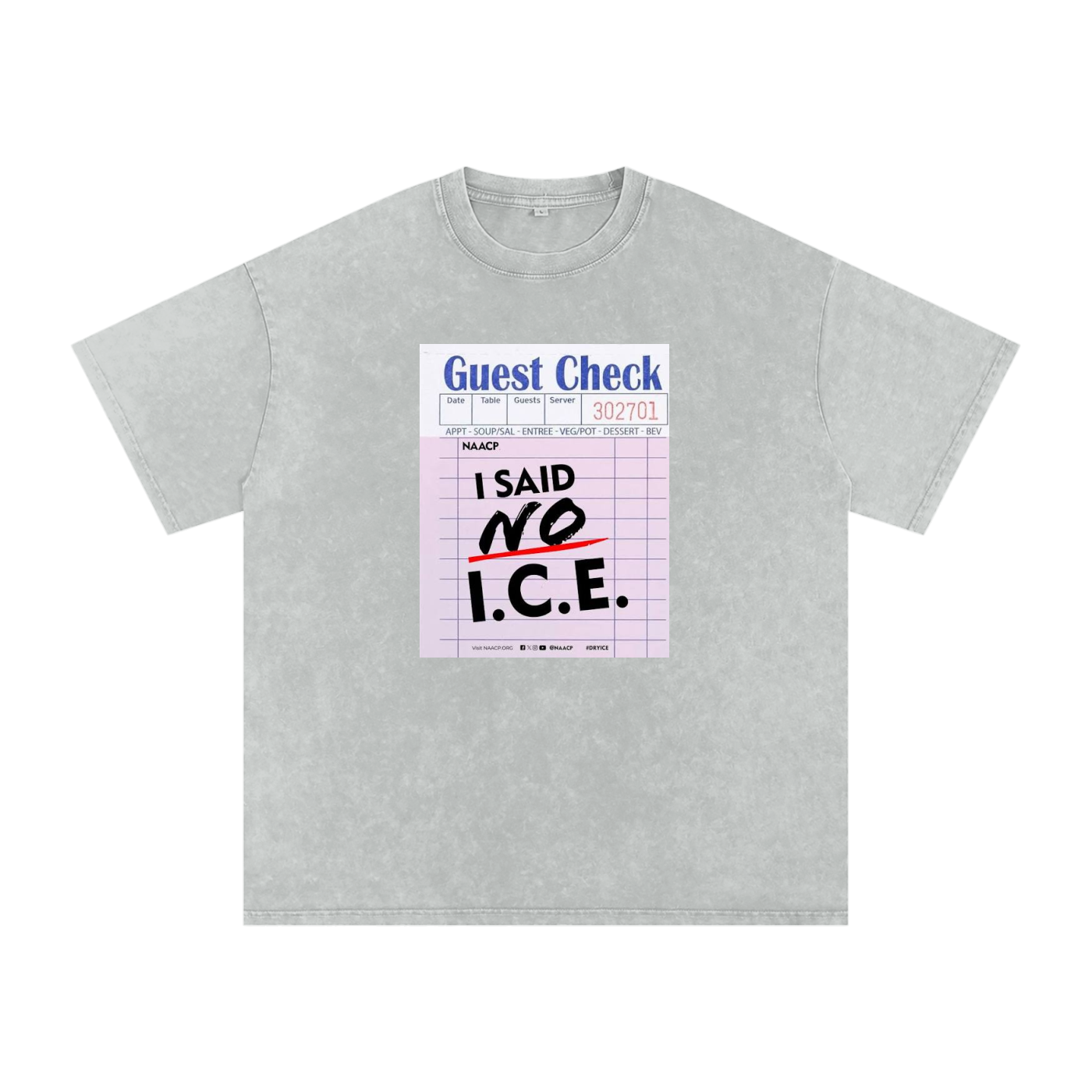Snow Washed Oversized Cotton T-Shirt