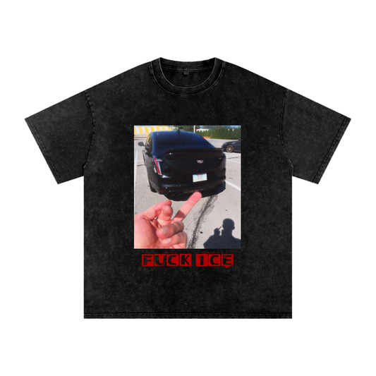 Snow Washed Oversized Cotton T-Shirt