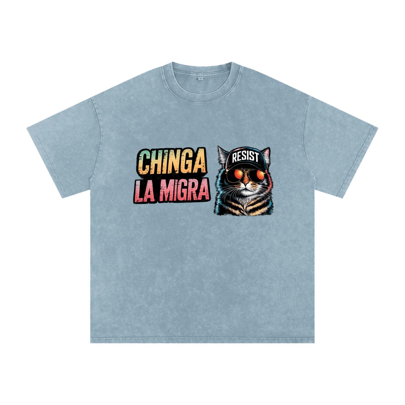 Snow Washed Oversized Cotton T-Shirt