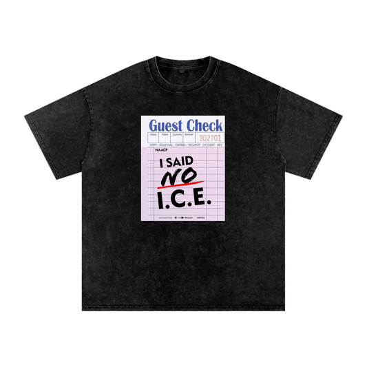 Snow Washed Oversized Cotton T-Shirt