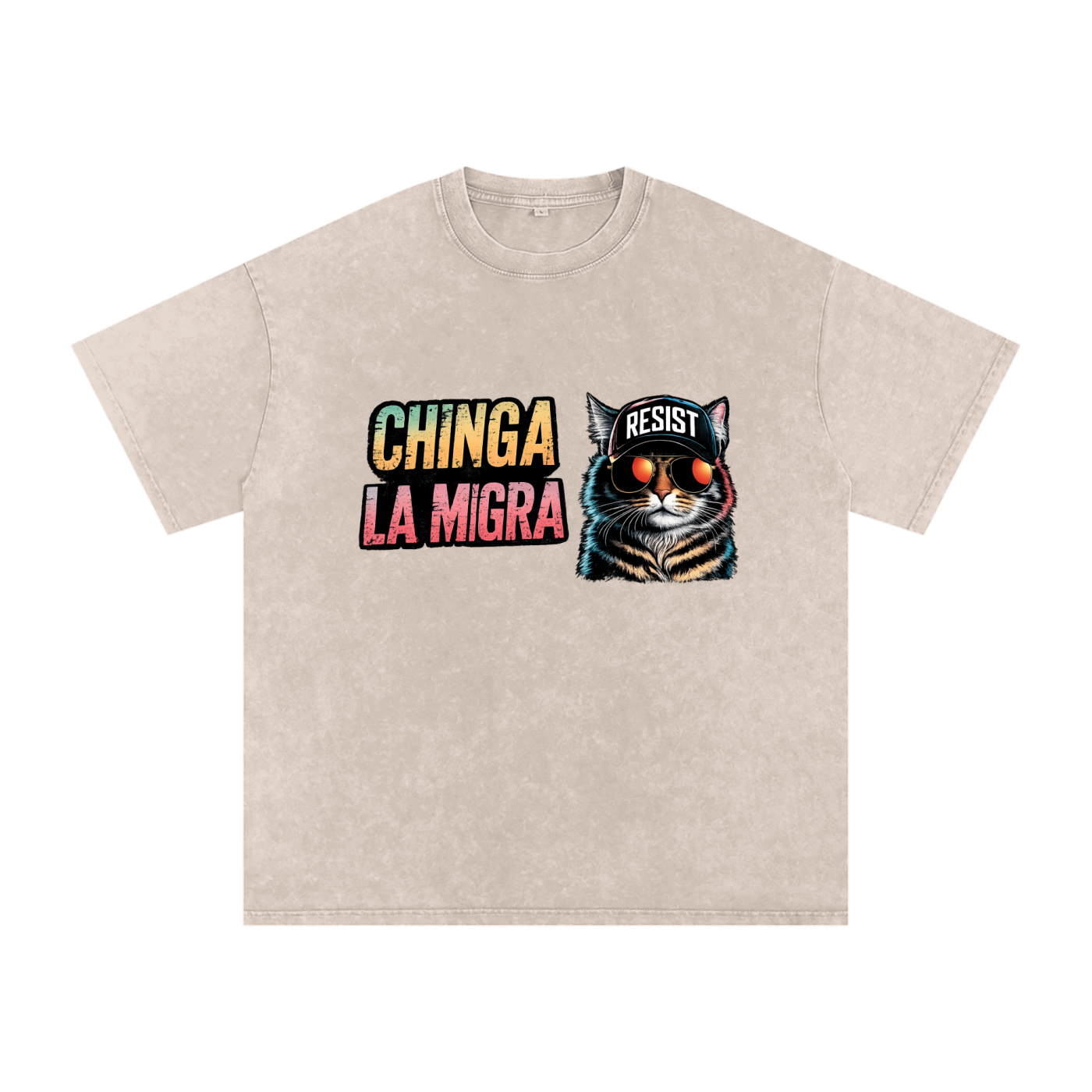 Snow Washed Oversized Cotton T-Shirt