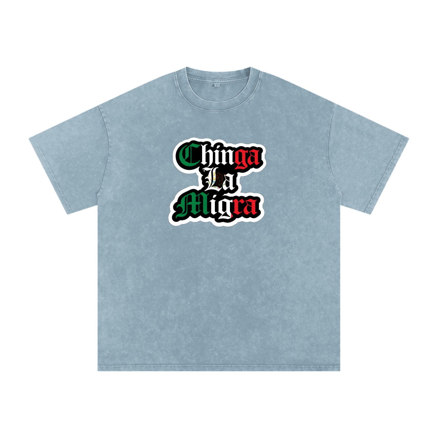 Snow Washed Oversized Cotton T-Shirt