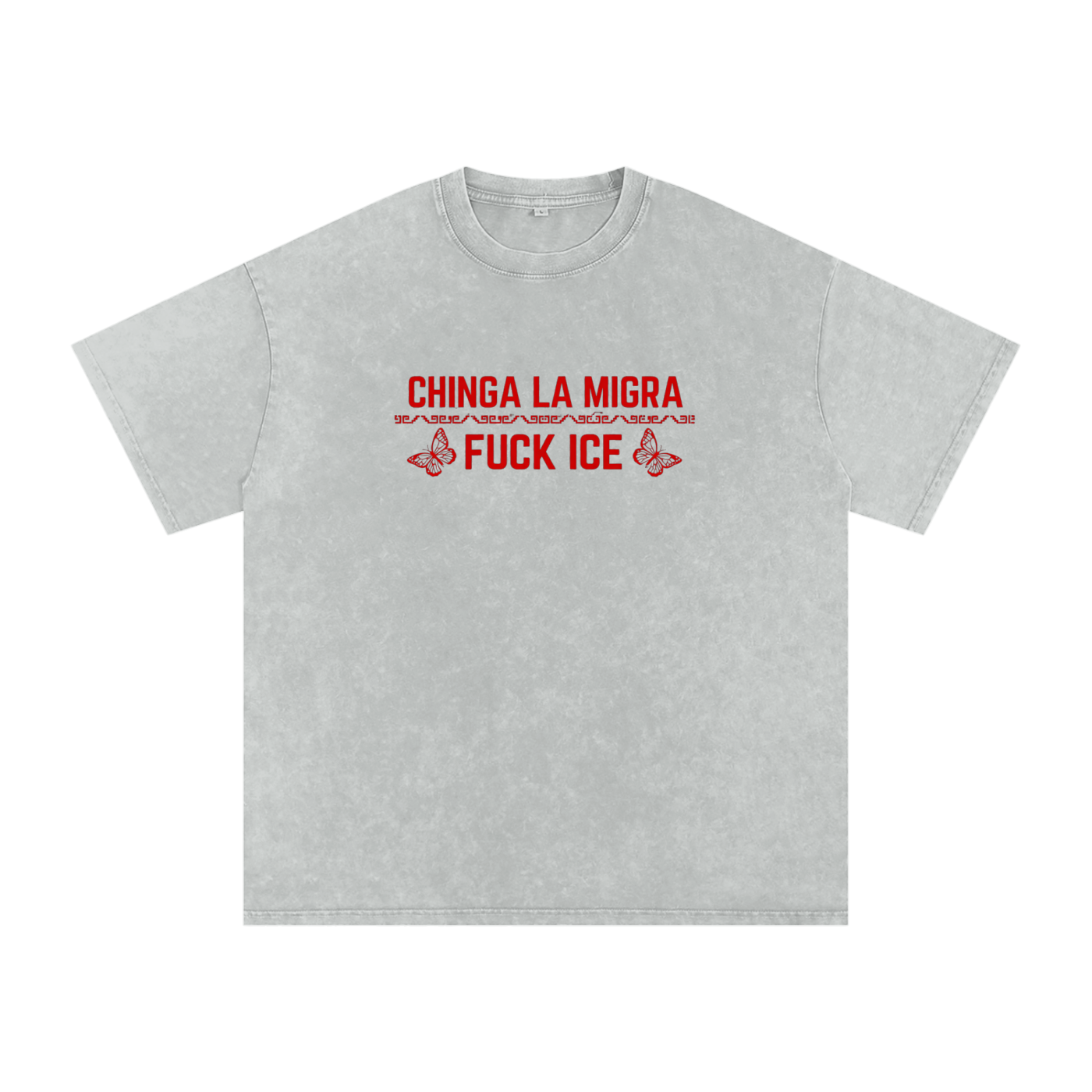 Snow Washed Oversized Cotton T-Shirt