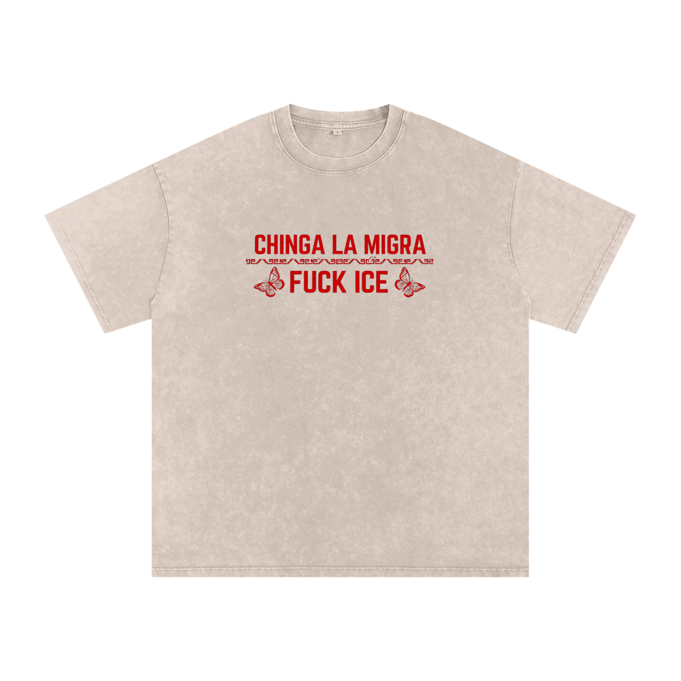 Snow Washed Oversized Cotton T-Shirt