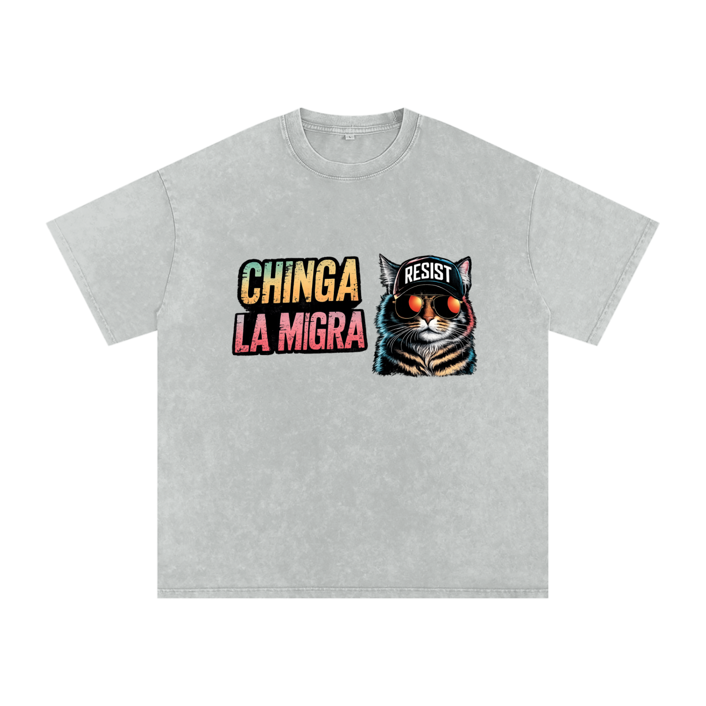 Snow Washed Oversized Cotton T-Shirt
