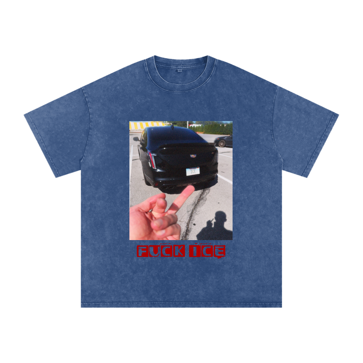 Snow Washed Oversized Cotton T-Shirt