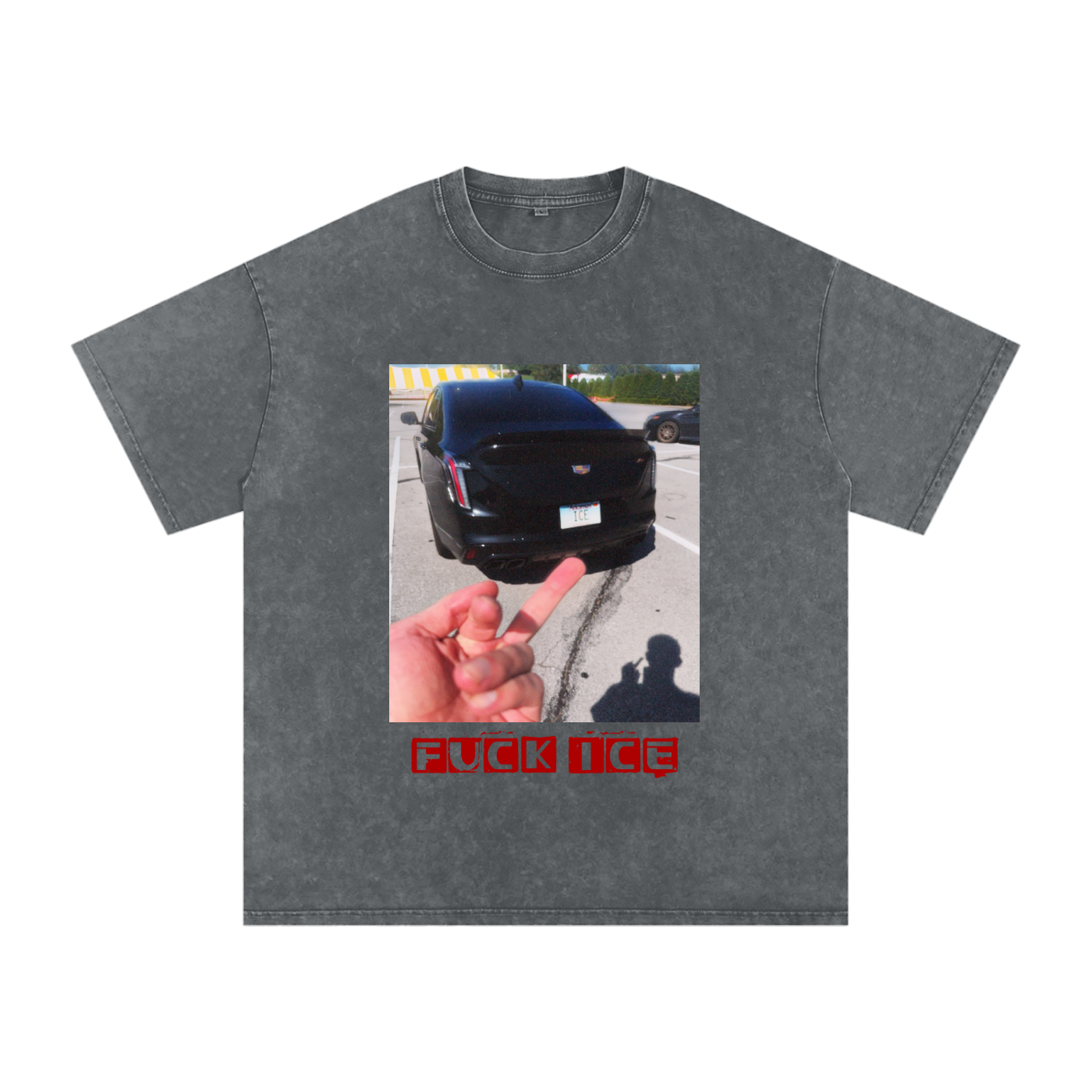 Snow Washed Oversized Cotton T-Shirt