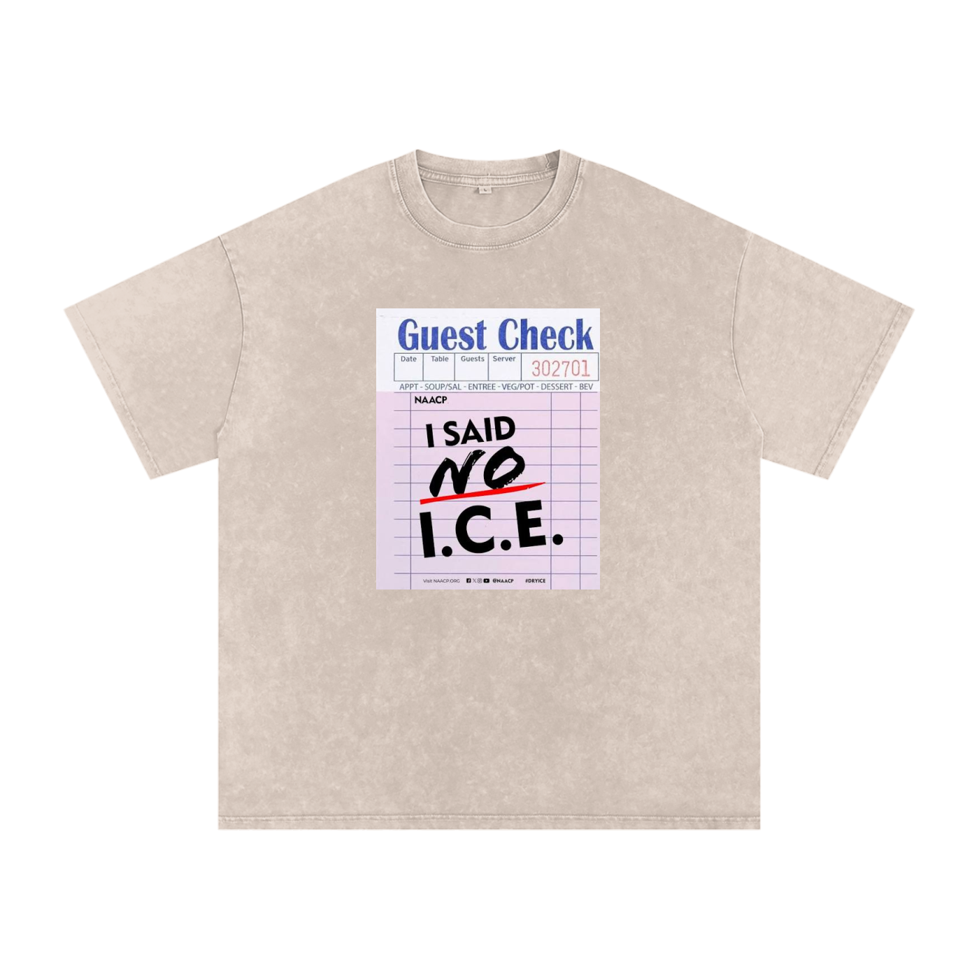 Snow Washed Oversized Cotton T-Shirt