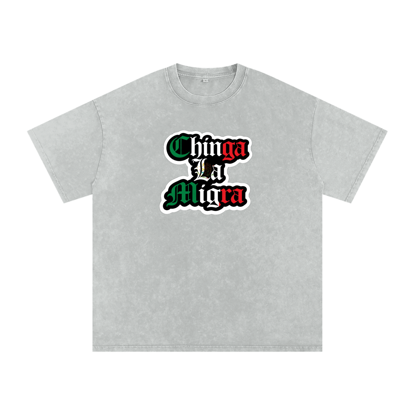 Snow Washed Oversized Cotton T-Shirt