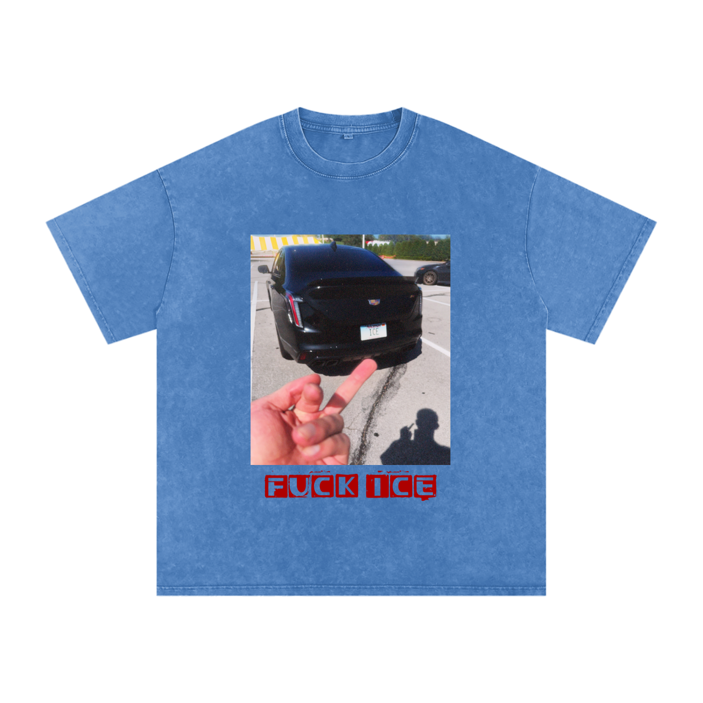 Snow Washed Oversized Cotton T-Shirt