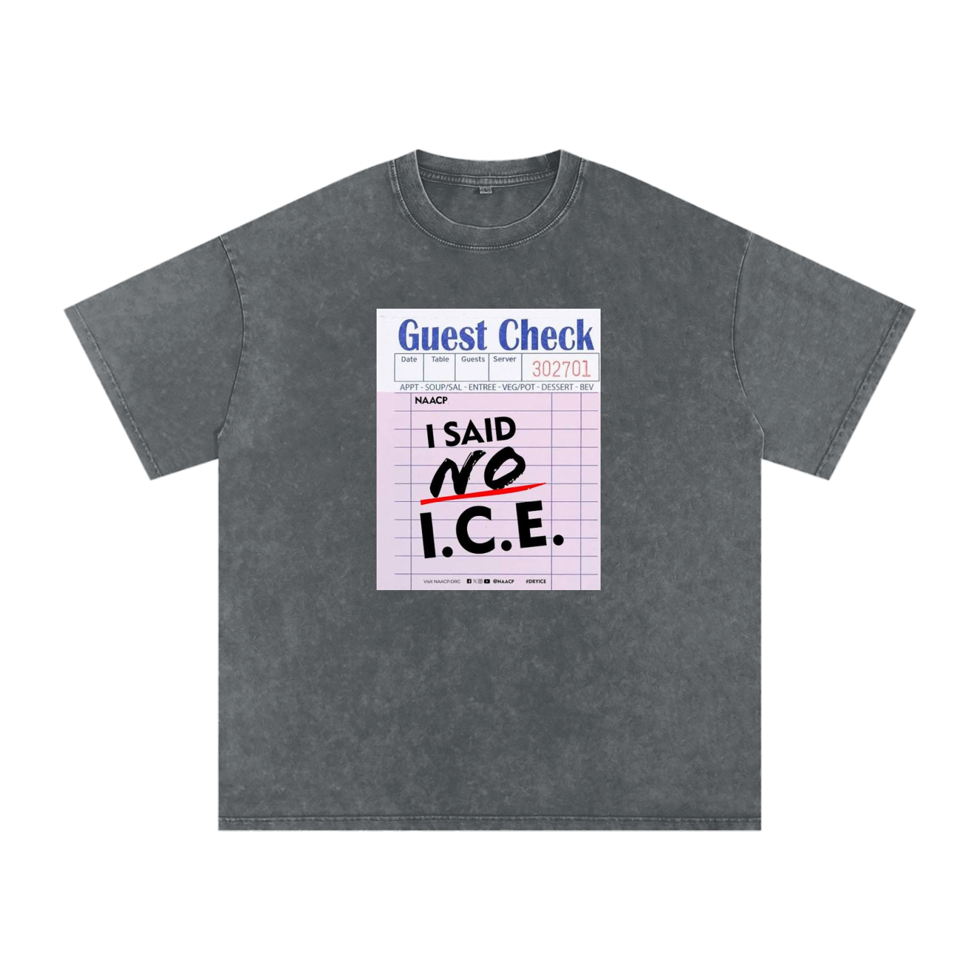 Snow Washed Oversized Cotton T-Shirt