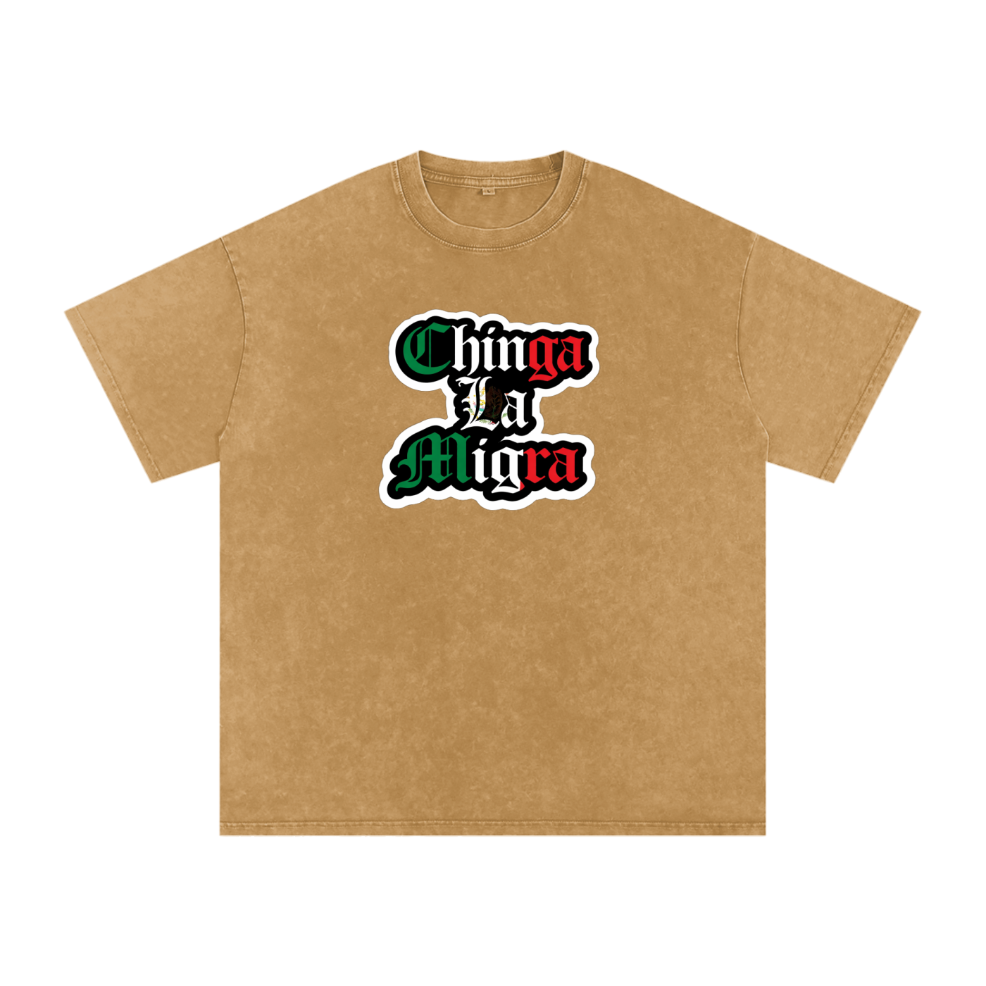 Snow Washed Oversized Cotton T-Shirt